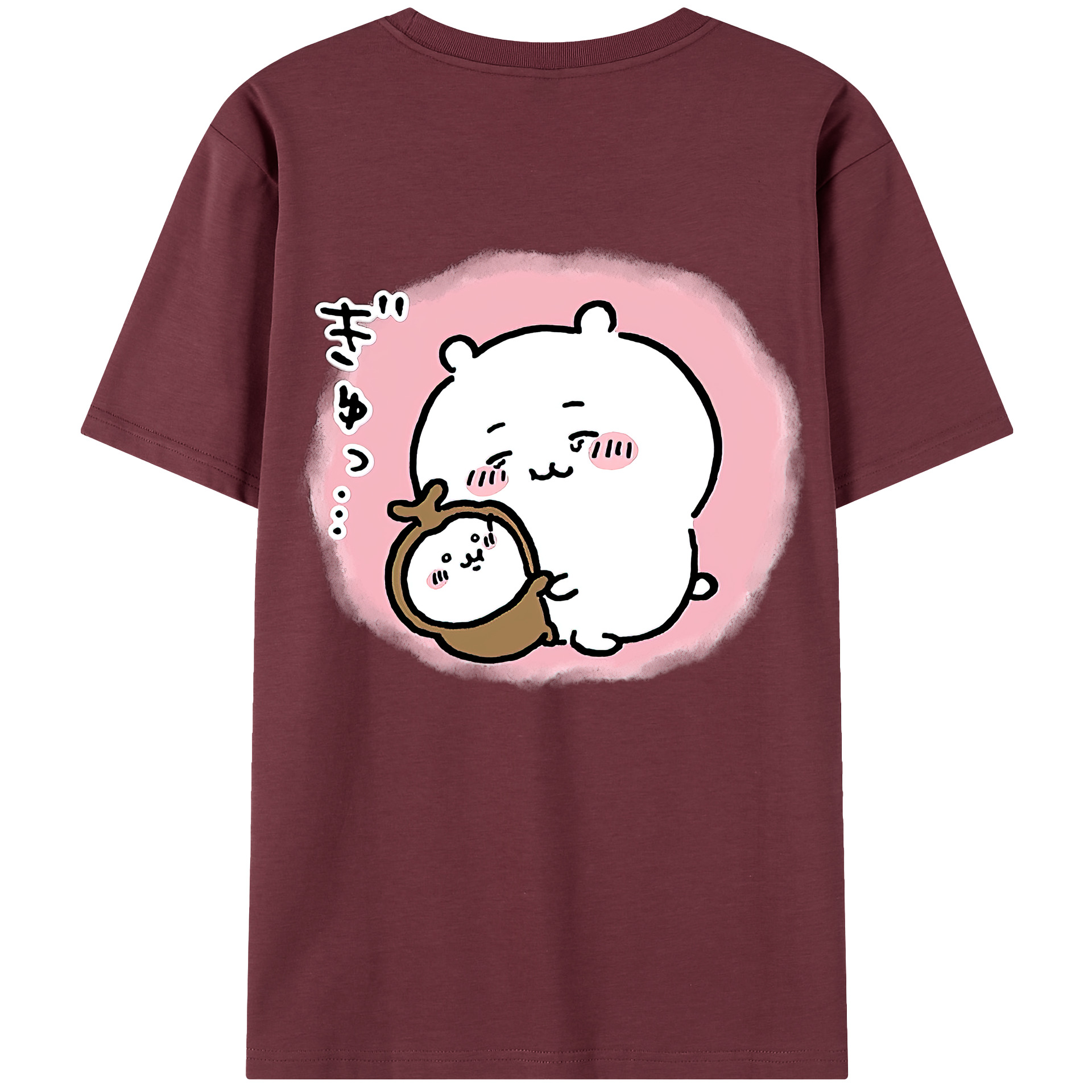 （画像用） ちいかわ ちいかわ Chii-kawa chiikawa 綿100％半袖Tシャツ（背面プリント）